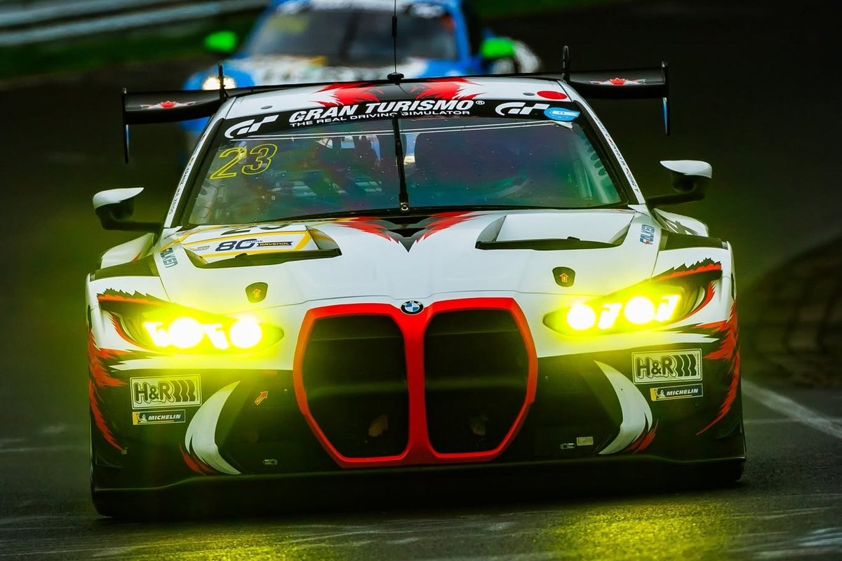 VincentJBruins's tweet photo. It's a front row lockout for Gamota Racing ahead of the start of the 2. NLS Sportwarte-Trophy. David Jahn qualified on pole, setting a 9:03.855 behind the wheel of the No. 23 BMW, while Dennis Fetzer posted a 9:05.702 aboard the No. 36 sister M4 GT3 Evo.
📸 Gamota | #NLS10 https://t.co/QLxXZDiCIE