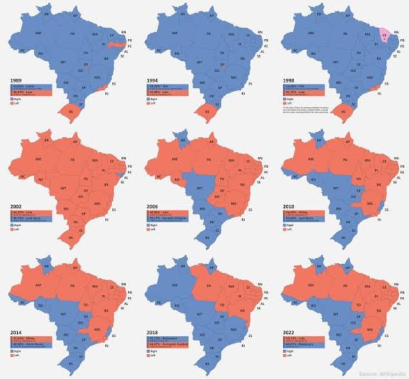 AndradeBR__'s tweet photo. Curiosidade: nenhum presidente que venceu no estado do Amazonas no primeiro turno perdeu a eleição presidencial no segundo turno. https://t.co/29cjHP7odl