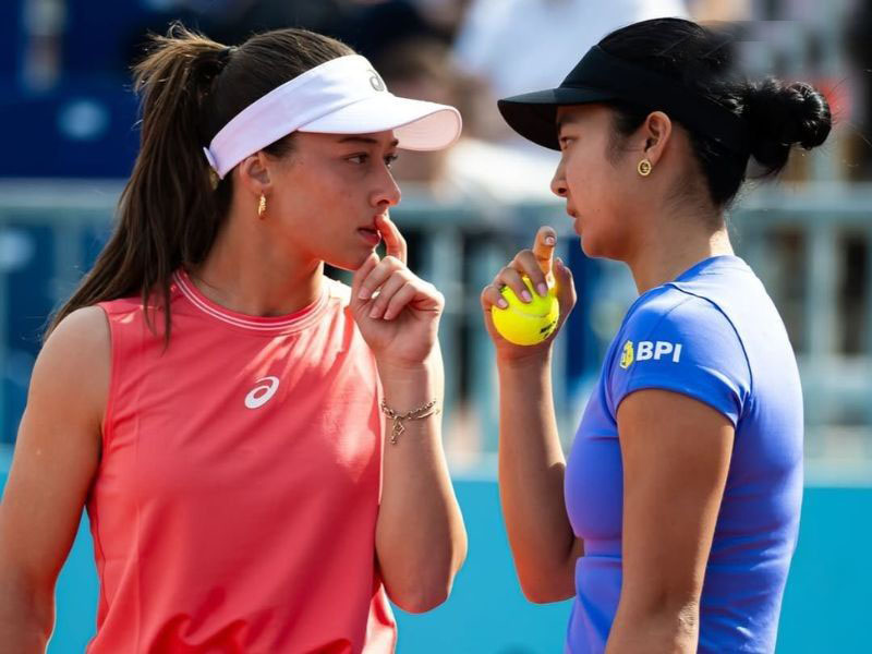 pau7623's tweet photo. The bestie duo is back! 👯‍♀️ 
Alex Eala 🇵🇭 and Zeynep Sönmez 🇹🇷 are teaming up once again for women’s doubles at the Wuhan Open. 🎾 https://t.co/hJzzMVt1qw