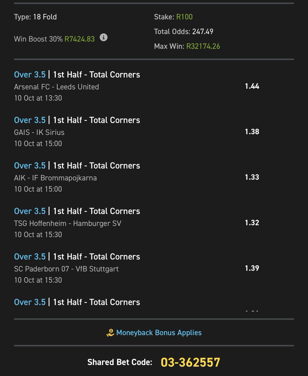 aidenchaggie's tweet photo. 🔌 FH corners ✊🏽

🧾 Easily play on Easybet👉🏽 03-362557 

🎁 New users: Get R50 Sign Up Bonus + 150% First Deposit Match Bonus, use Promo code CHAGGIE50

📍Get a guaranteed reward every Saturday regardless of the outcome. 

18+ T&amp;Cs apply

#YellowNation 
#YellowArmy https://t.co/gZ6cp4LifK