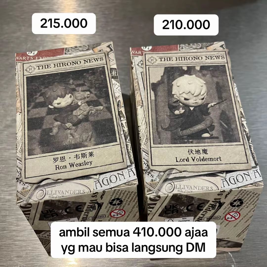 prefermochi's tweet photo. wts popmart hirono x harry potter

ada yg masih cari hirono harry potter? avail ron &amp; voldemort, ambil dua"nya jadi lebih murah guys 🫶🏻

ready, sealed foil 
bisa split pay
bisa co oren / kirim manual
pengiriman dari surabaya

#popmart #hirono #harrypotter #potterheads #wts https://t.co/UObgbH89Zs