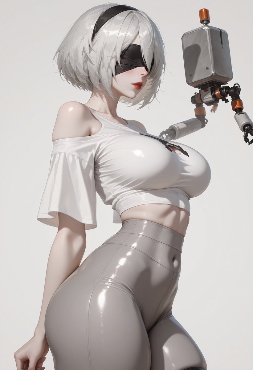 Wifi483082's tweet photo. 2B swapped her combat dress for a cozy white off-shoulder crop top, and honestly, she's blushing way too hard about it~ 🥺💕
#2B #NieRAutomata #AnimeArt #waifu #blush https://t.co/85RbokGnux