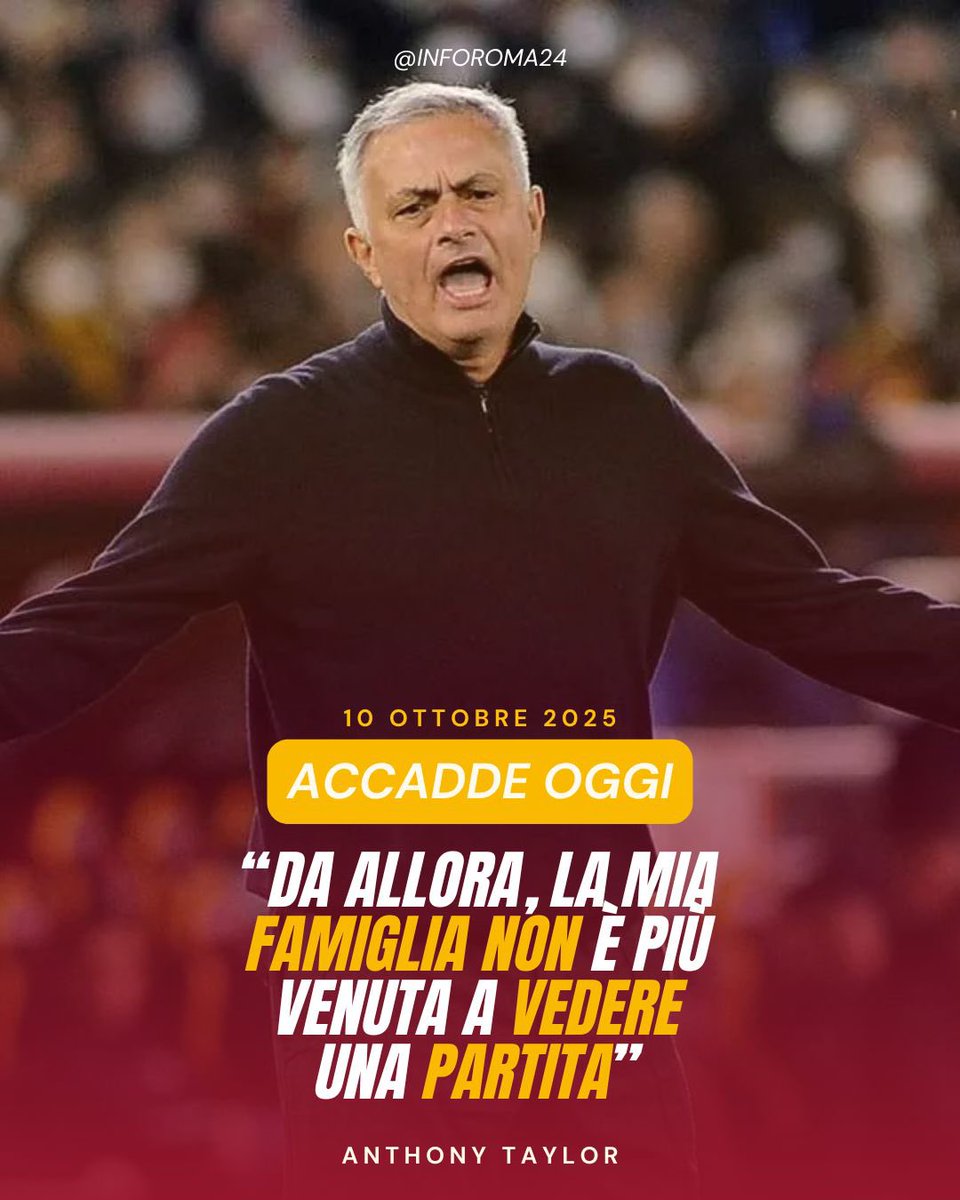 inforoma24's tweet photo. 🟡🔴 Accadde oggi, 10 ottobre 2025: Anthony #Taylor racconta il suo stato d'animo dopo gli insulti presi nella finale di #UEL #SivigliaRoma e afferma di non aver commesso errori gravi.
📸 Salvatore Fornelli
📲: @BBCSport
📰 Leggi i dettagli su https://t.co/IFea16JT4E
#ASRoma https://t.co/iqV51dUf9z