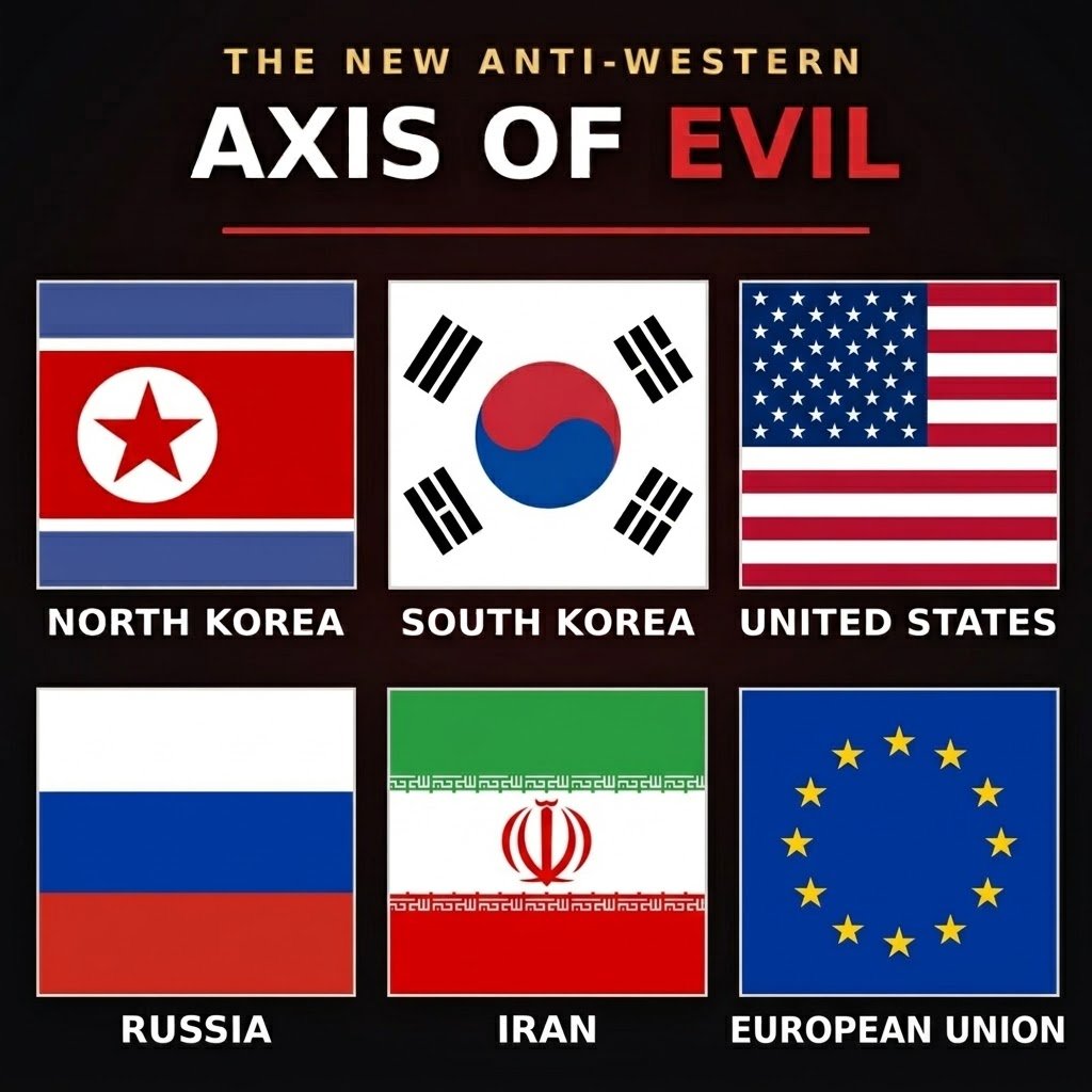 captain_seo_'s tweet photo. The EU has joined the Axis of Evil too, along with the US and South Korea. https://t.co/3OY2PILsHY