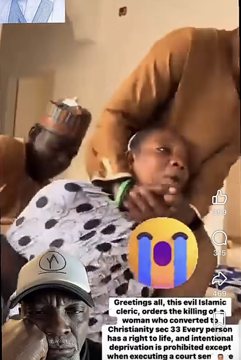 Dee_9889's tweet photo. This demonic Islamic cleric has ordered the killing of a woman who converted to Christianity. 
Section 33 of the Nigerian Constitution states that every person has a right to life and that intentional deprivation of life is prohibited except when carrying out a court sentence for a criminal offence.

I AM SHOCKED THIS IS NOT MAKING WAVES💔😥