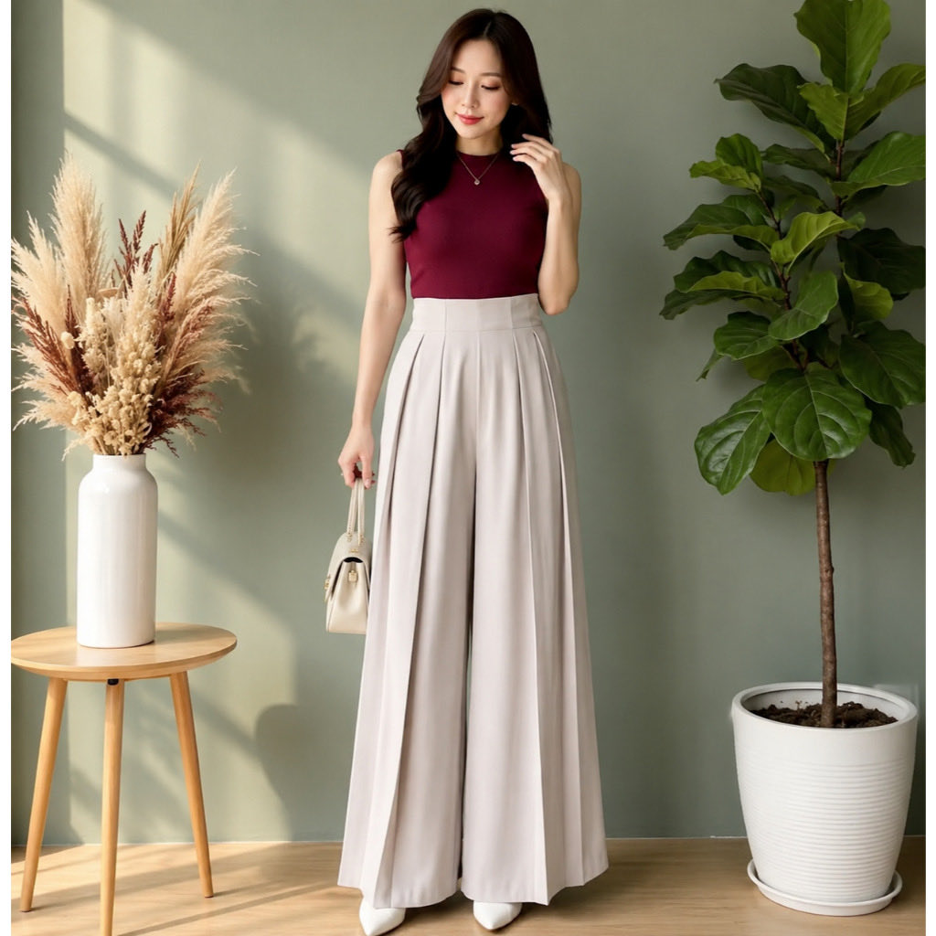 CacaAmeliaa9ly's tweet photo. Celana bikin kaki kelihatan pendek? 😍 Kulot highwaist ini bikin kaki terlihat lebih jenjang, menyamarkan bentuk paha, dan tetap stylish tanpa ribet! ✨

#CelanaKulot #KulotHighwaist #OOTDWanita #FashionWanita #InspirasiOutfit https://t.co/RCUxkQO493