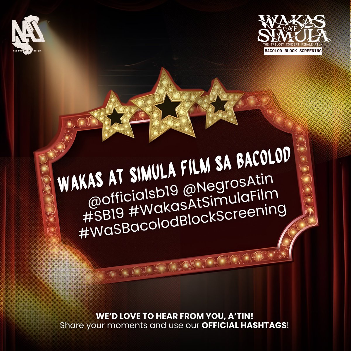 NegrosATIN's tweet photo. and it's a wrap, Negros! 🥹💙
Did you all enjoy the event? Share us your block screening moments with fellow Negros A'tin and use our tags!
WAKAS AT SIMULA FILM SA BACOLOD
@SB19Official @NegrosATIN
#SB19 #WakasAtSimulaFilm #WaSBacolodBlockScreening https://t.co/sf44NxLuHO