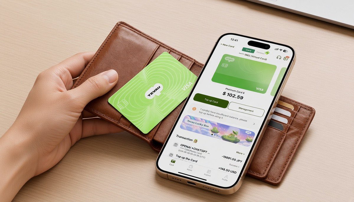 iTeeuu's tweet photo. 保持 TevauPay 在身边。💳

让你的稳定币每天派上用场。 https://t.co/JdSXUQtTq4