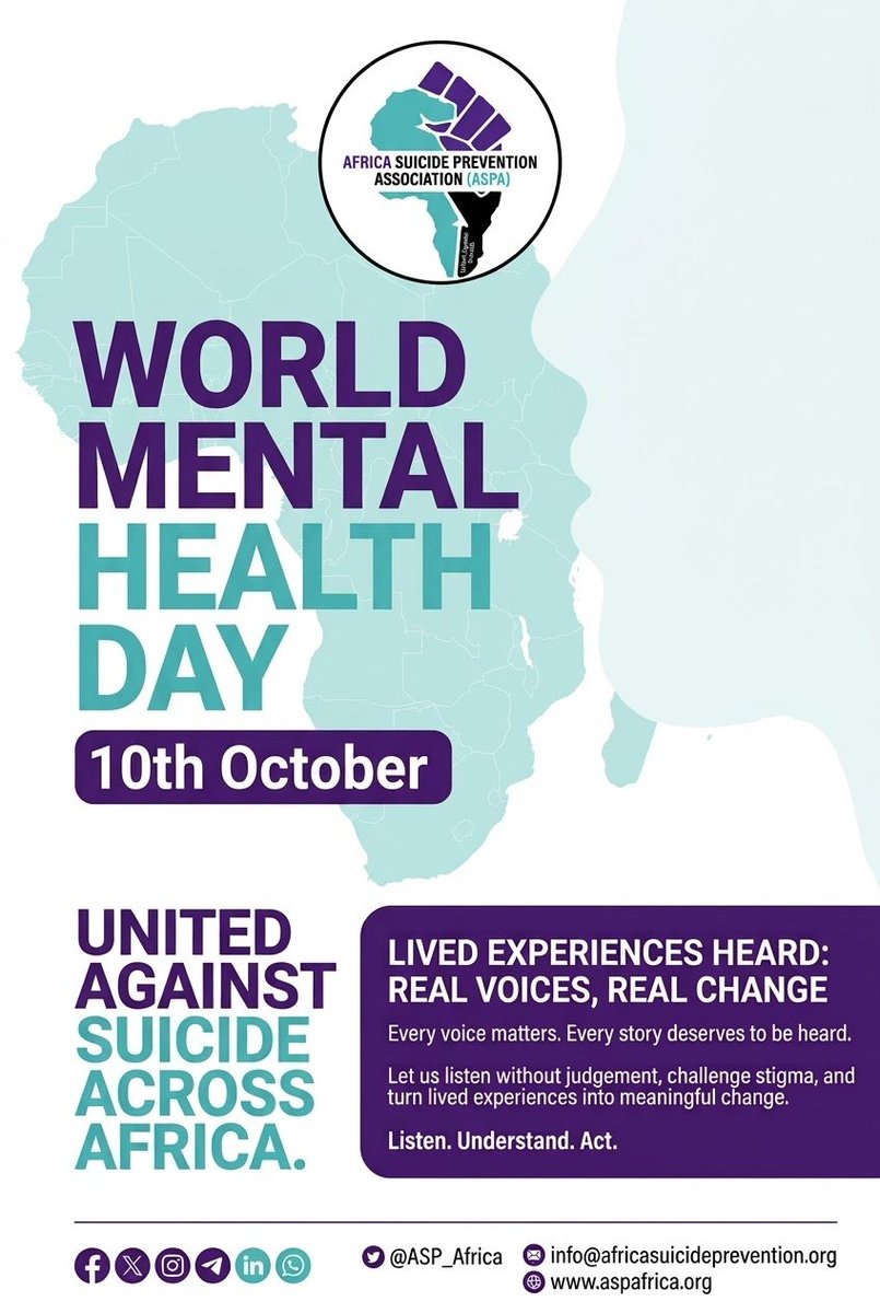 mwalimu256's tweet photo. It's that Day.
The message remains one. #SuicidePrevention #ChangingTheNarrative #StartTheConversation https://t.co/zsDTyszYim