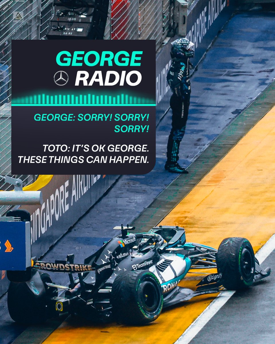 MercedesAMGF1's tweet photo. We're absolutely gutted 💔 https://t.co/DvI6pNK2ws