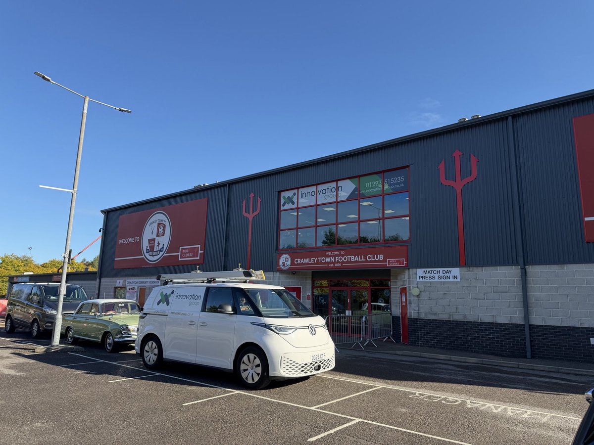 PeterFrake's tweet photo. We are looking forward to a fun packed day Crawley Town FC Two fantastic announcements today to celebrate our extended sponsorship partnership with our great club. Smart ideas lighten up your afternoon experience the hospitality in the Innovation Group executive lounge. #upgrade https://t.co/iXiByqdHDj