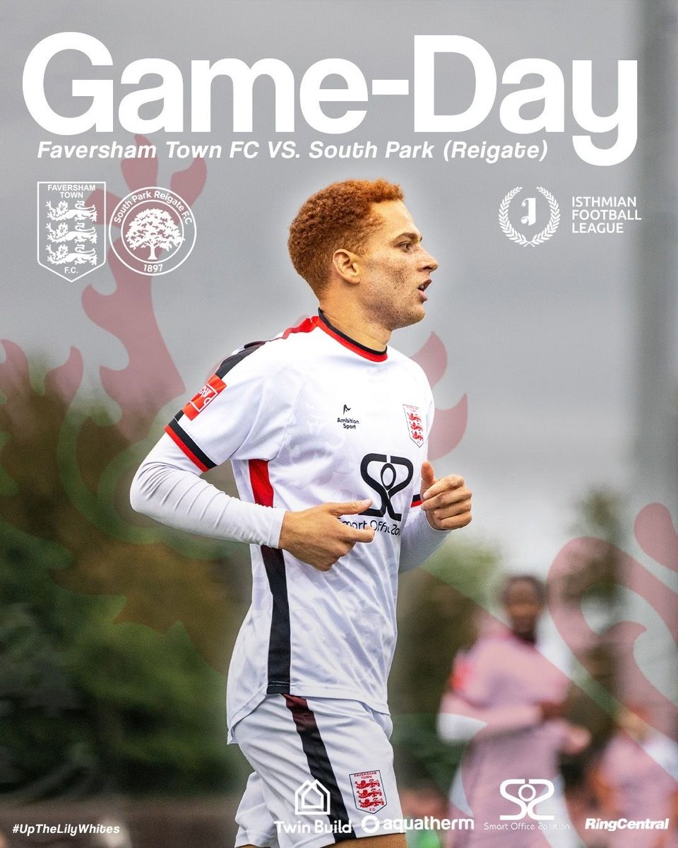 FavershamTownFC's tweet photo. GAME DAY!

The Lilywhites are back at the Aquatherm Stadium this afternoon as we welcome South Park in the Isthmian South East!

📍 Aquatherm Stadium
🗓️ Saturday 10th October
⏰ 3:00pm KO

See you there 🫡

⚪️⚫️🦁🦁🦁
#UpTheLilyWhites https://t.co/2nqrindOKD