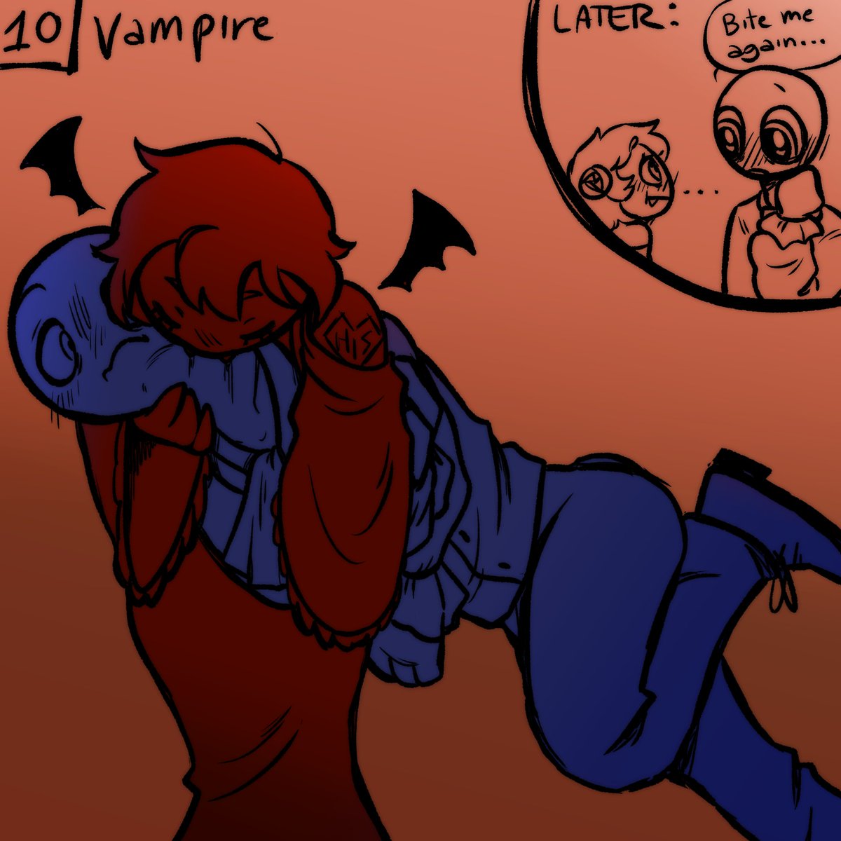 _DarlingWife_'s tweet photo. #yourstober2026 DAY 10!!! Vampire hehehehehe

hehehehe this is very funny >:]] so far i'm loving this Yourstober! And i'll later post the magma drawing we'll do the 10th and 11th all together! 🧡✨️

#yourboyfriendgame #YOURSTOBER2026 #drawing #vampire https://t.co/rbBXVHENu2