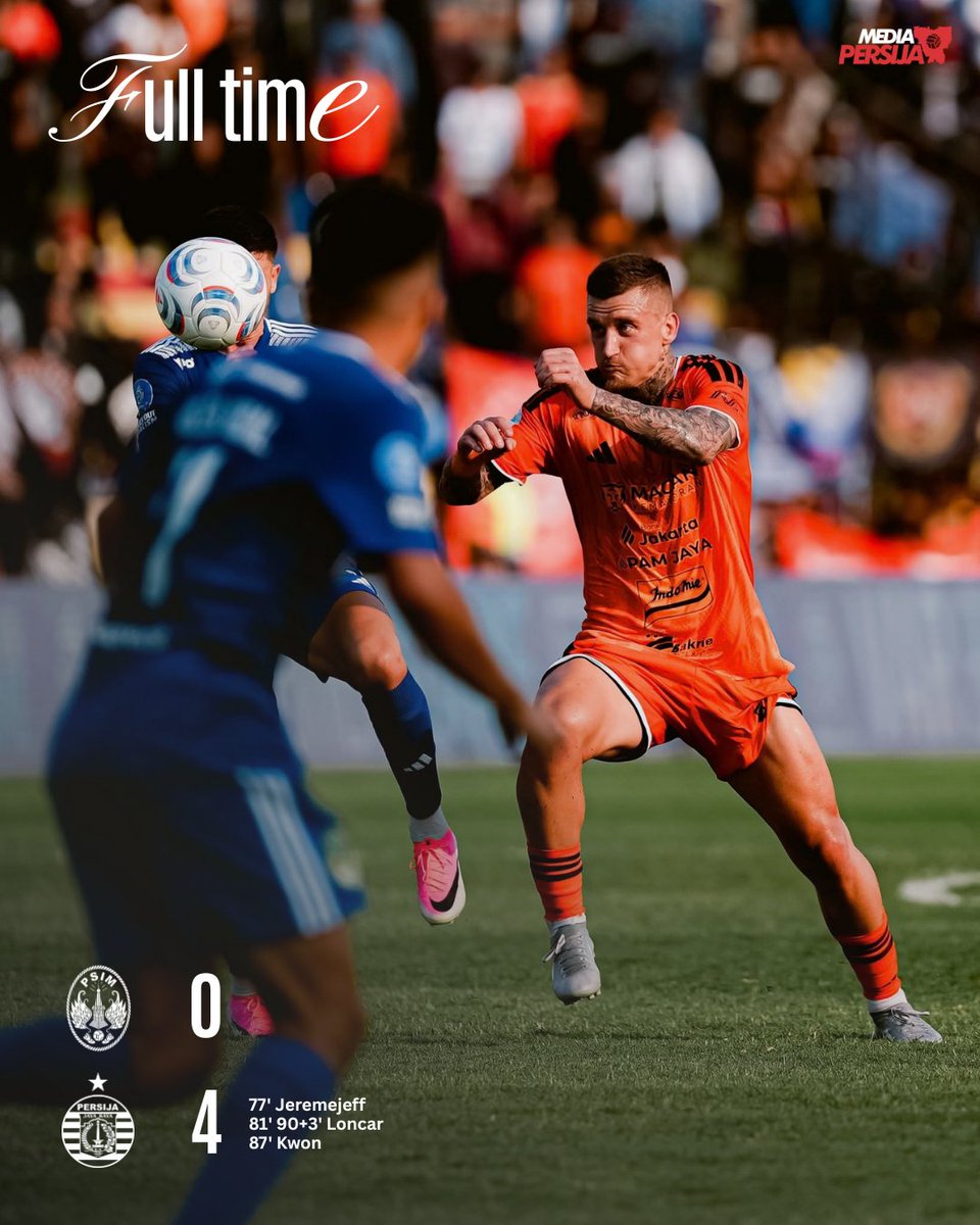 MediaPersija's tweet photo. FT: PSIM 0-4 Persija

Persija bawa pulang 3 poin dari lawatannya ke Yogyakarta. Happy satnight Jakmania 🥰

#Mediapersija https://t.co/VuVZ8WhOtY