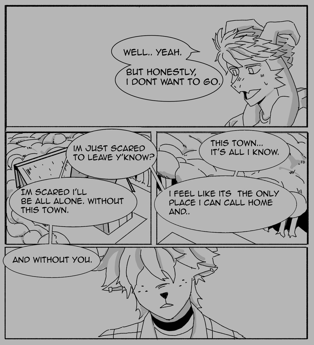AmazingKosmos's tweet photo. Inktober 10! Alone (2/7) #dessriel #inktober https://t.co/0VIN9pMMA2