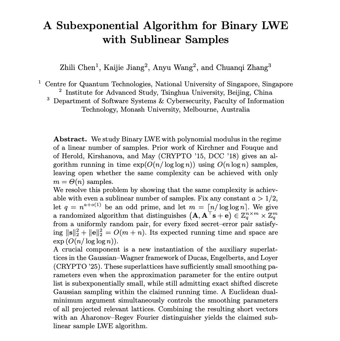 lukOlejnik's tweet photo. Worth checking the status of AI-assisted lattice cryptography results. There will definitely be more progress until the end of this year. OpenAI and Anthropic results not yet out. https://t.co/siumHtbpsr