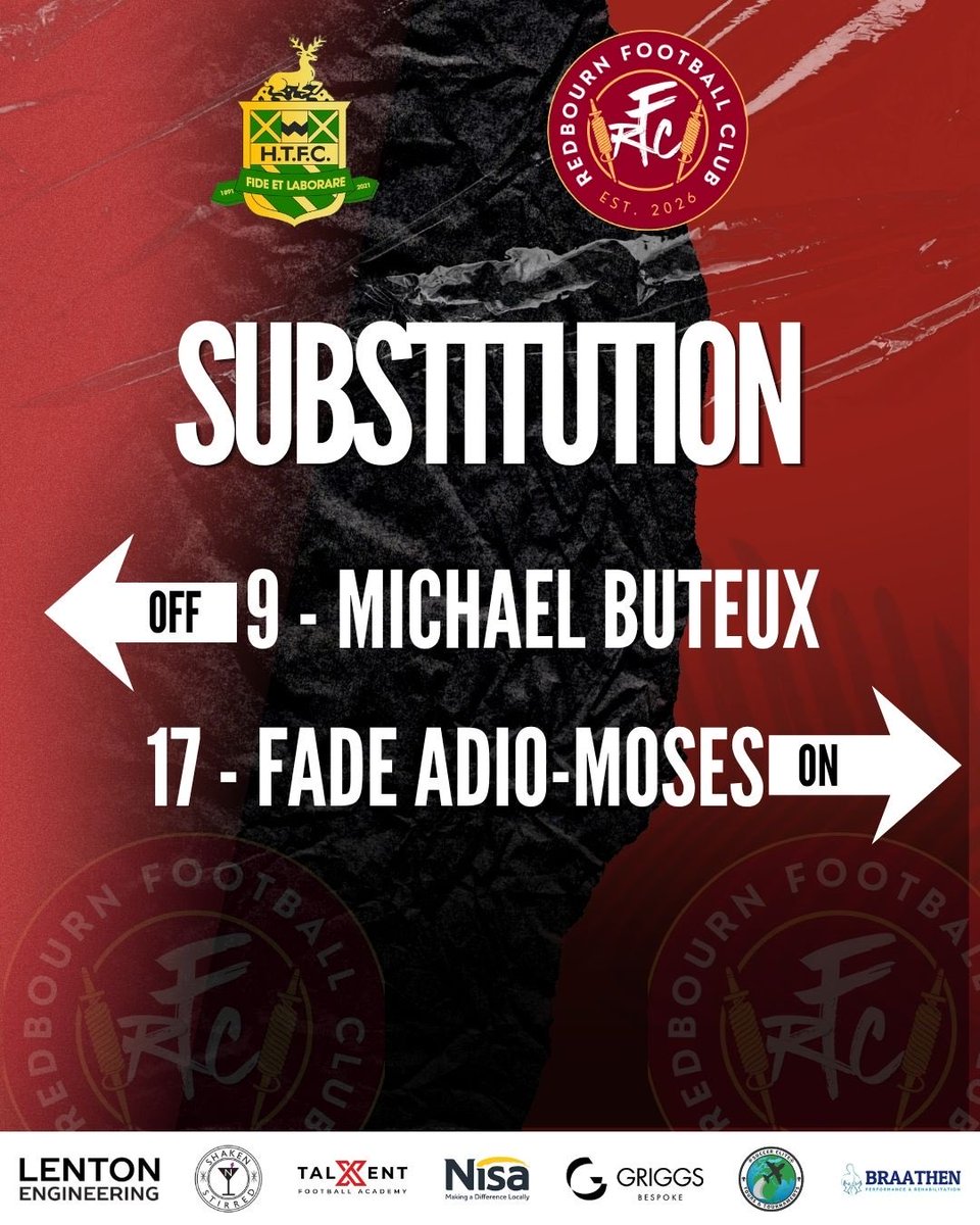 Redbourn_FC's tweet photo. 90Mins - Sub Michael off Fade On https://t.co/0Hu6gEOqyO