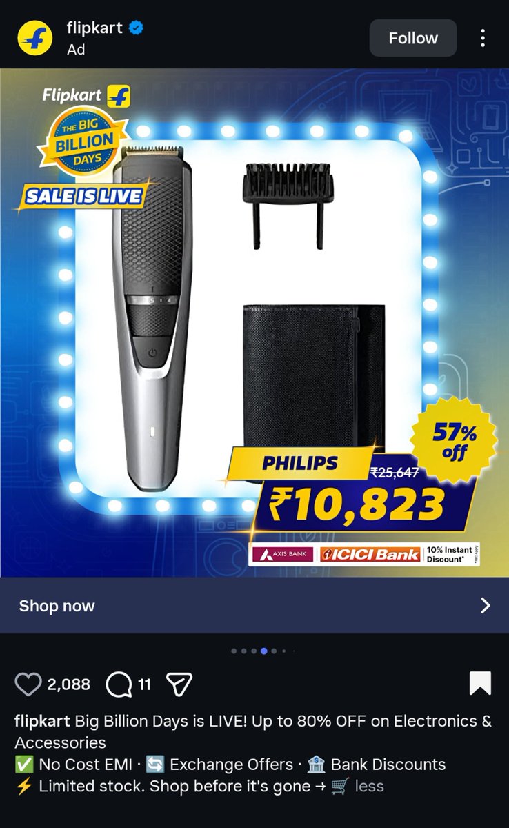 2ShivamRathore's tweet photo. Flipkart cooking with the Ads
"The Big Billion Days" 
😂😂 
#flipkart #bigbilliondays #sale https://t.co/GFWnKzIuM5