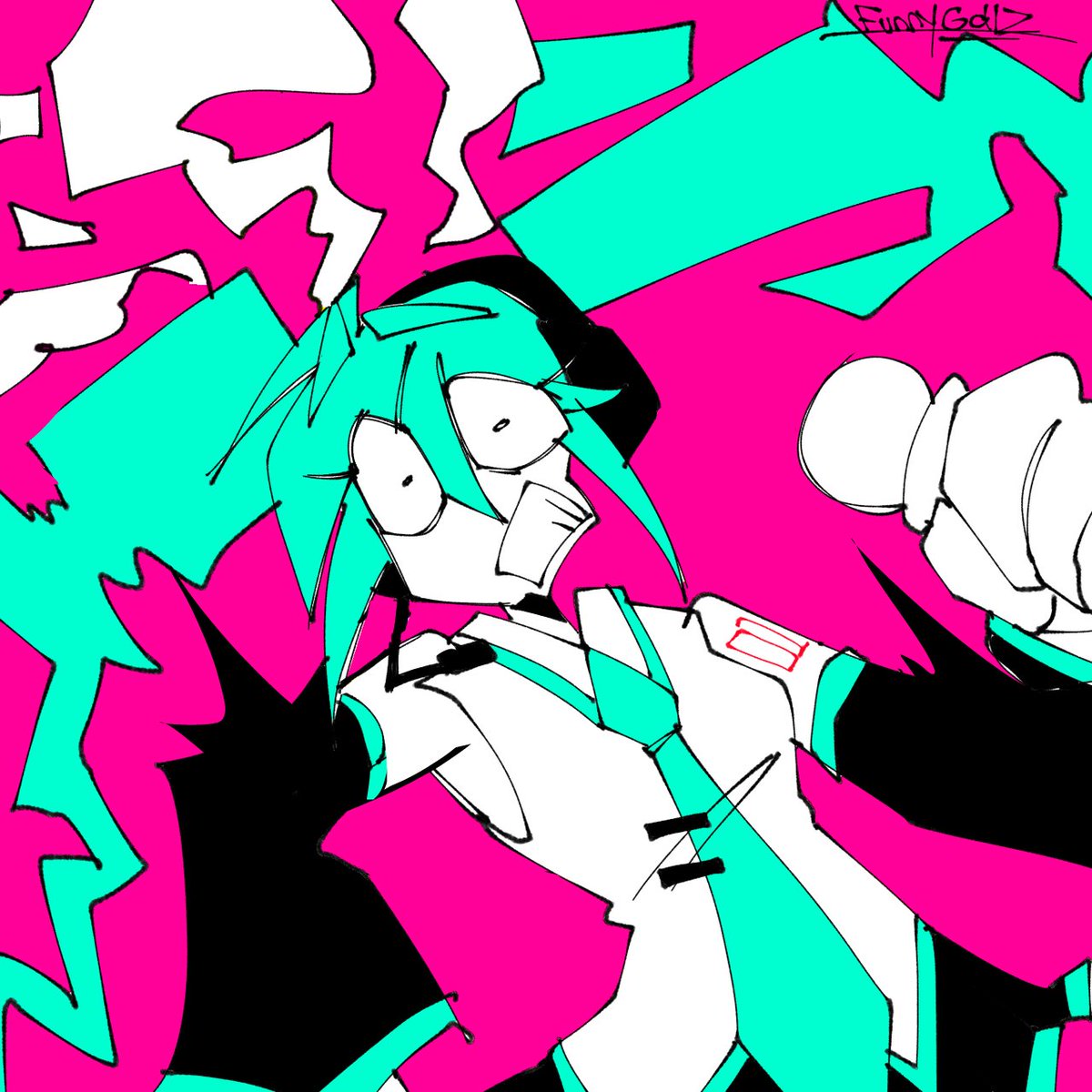 FunnyGalZ's tweet photo. short circuited 
#vocaloid https://t.co/VKRDd8dNYA