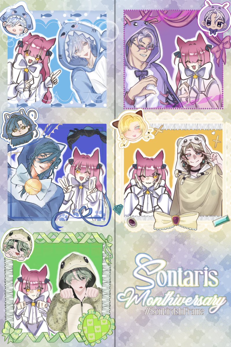Clemat1s_00's tweet photo. I was excited so I created one quickly!!! Thank you for the fun template!! 
#SonbirdsInFrame https://t.co/ORJPr97Bs7