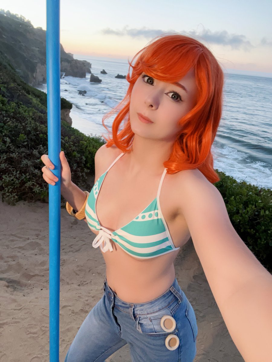 RibaibuIRL's tweet photo. Her attitude hits harder than a thunderbolt. ⚡
#Nami #OnePiece #NamiCosplay #OnePieceCosplay #AnimeGirl https://t.co/j0EmR63nwy
