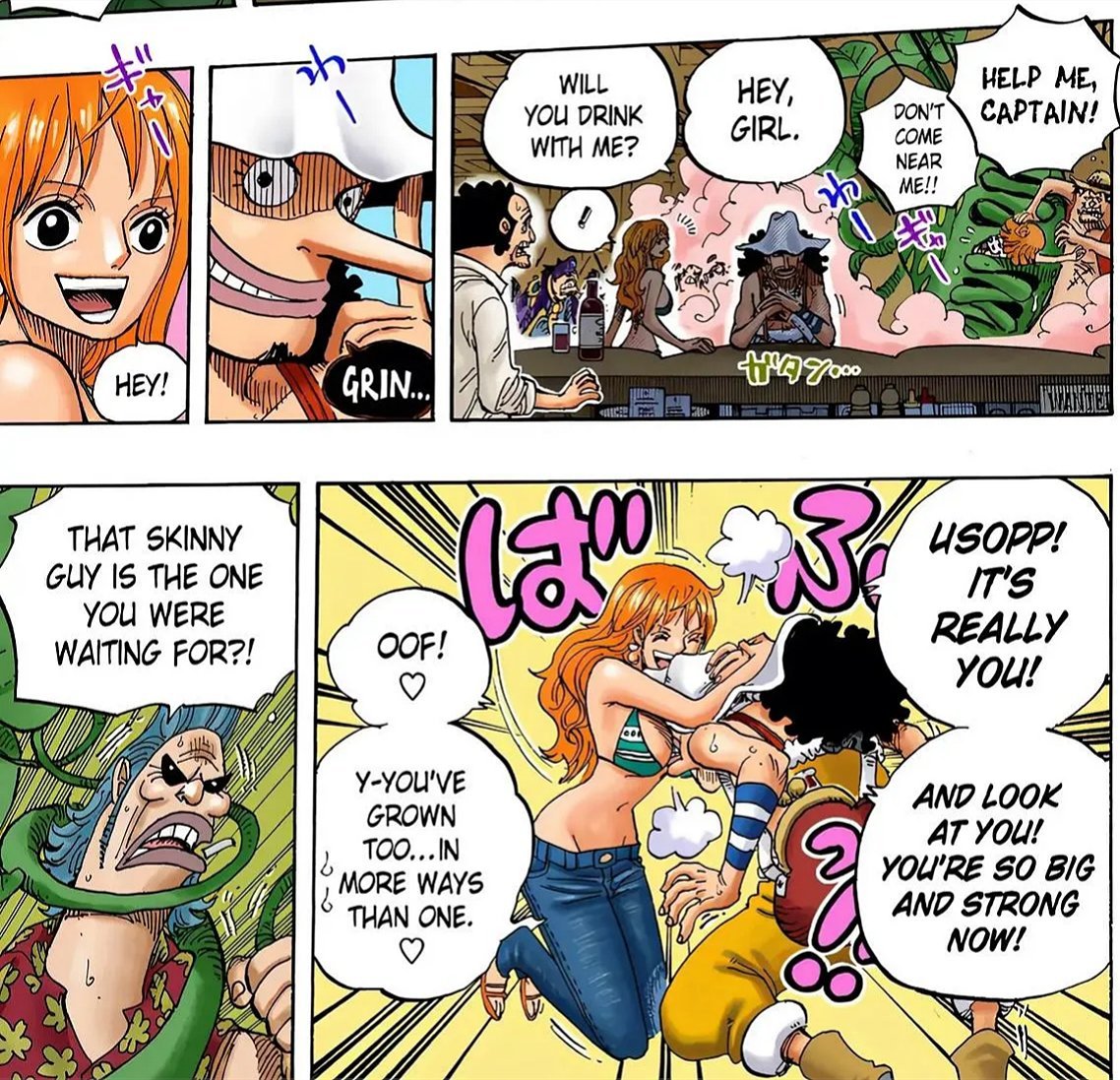 whirlysanji's tweet photo. and if i said the sabaody reunions were between the strawhats closest to each other https://t.co/f3QrioZ4Z6