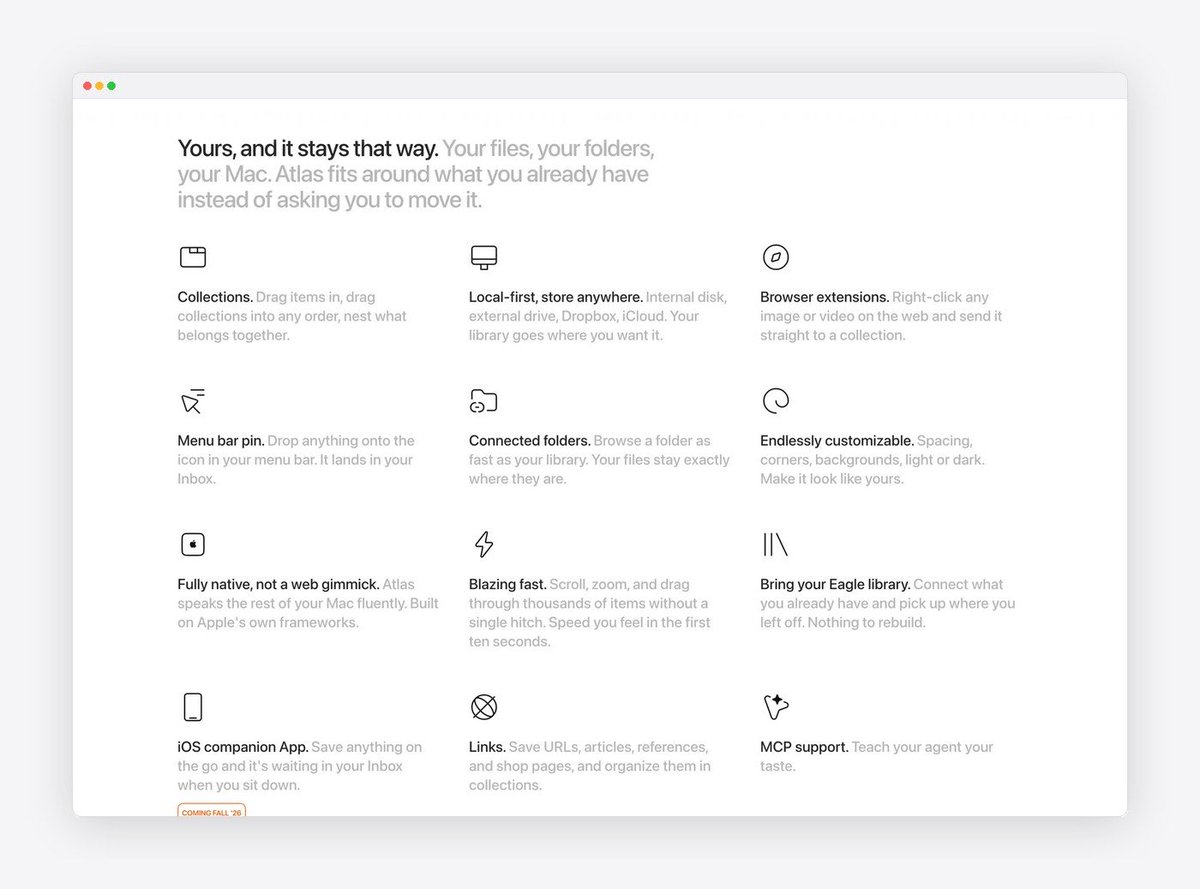 abduzeedo's tweet photo. And lastly, speaking of web design and great product design. I am a fan of the work Alexey Sekachov did for Atlas, both the app and the site. Super simple and gorgeous typography. 

https://t.co/AANTs2SBBt https://t.co/N2DscgiGIp