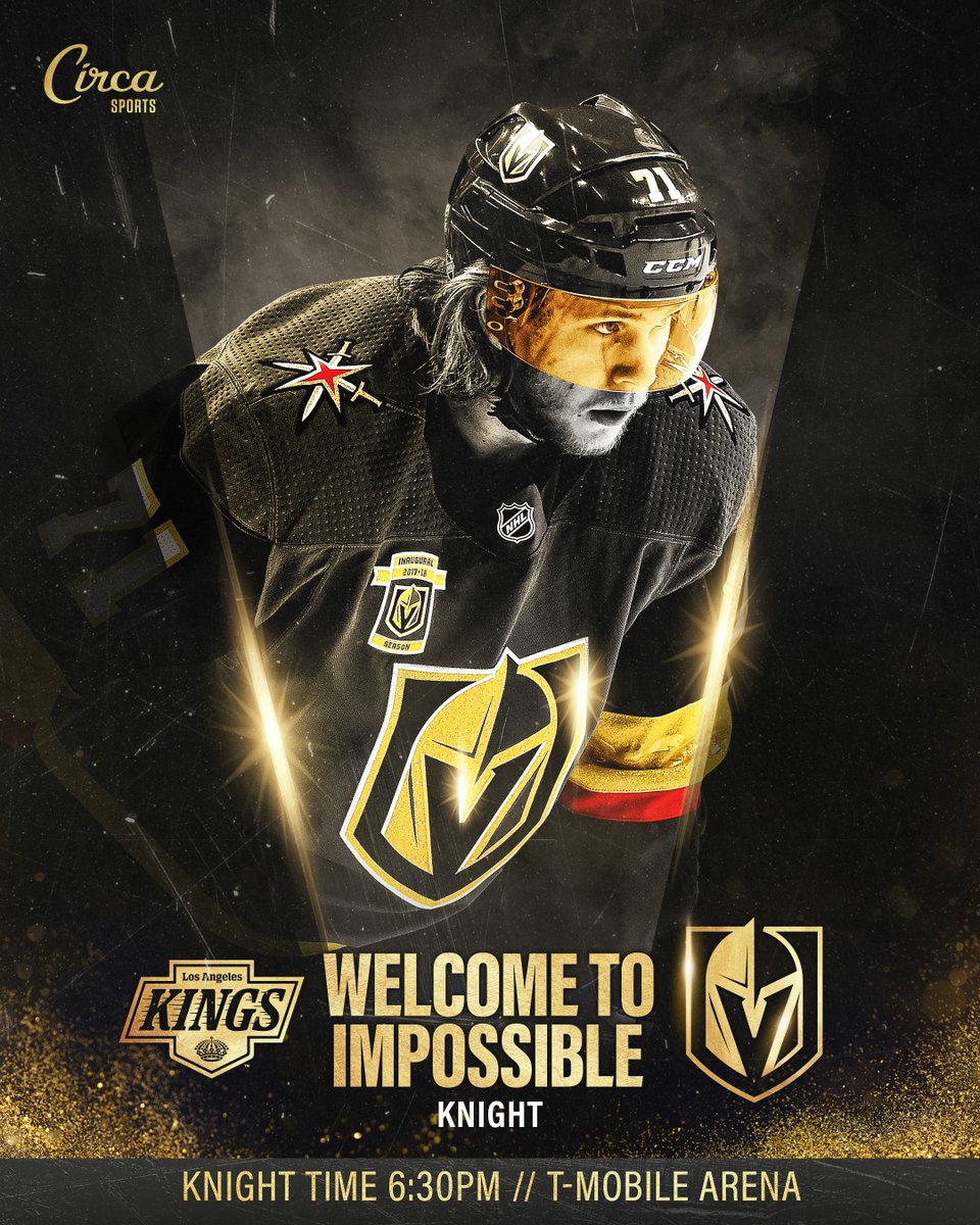 GoldenKnights's tweet photo. WELCOME TO IMPOSSIBLE KNIGHT 🤩⚔️

📺: The Spot - Vegas 34
📲: KnightTime+
📻: @VGKRadioNetwork X 107.9 | 105.7 Maxima
📰: https://t.co/5ftiCiAGAe
🎟️: https://t.co/mChpP44wCu https://t.co/MF30VSj6xY