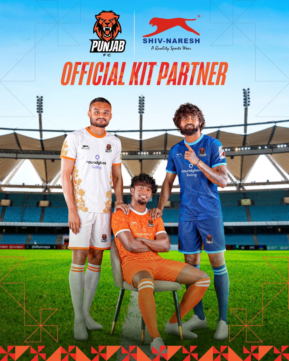 RGPunjabFC's tweet photo. We are excited to announce #ShivNaresh as our Official Kit Partner for the MG ISL 2026-27. 🧡🦁

#PunjabFC #PFC #TheShers https://t.co/XjPJpQH4E6