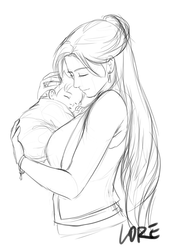 ponce_lorena's tweet photo. this week has been busy, good busy, but busy. not too busy for a quick morning Mama Tifa sketch. I'm really trying to manifest Baby Strife 

saw something coming up so I think I'll try to participate in https://t.co/c43K7RIisF