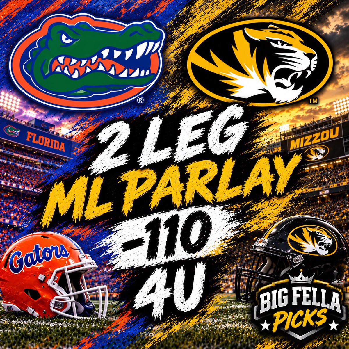 bigfellapicks's tweet photo. Don’t overthink either game. Lots on Texas A&amp;M already for some reason. 👎

#FloridaGators #Mizzou #MissouriTigers #CollegeFootball #CFB #CFBPicks #SportsBetting #CFBBetting #MoneylineParlay #ParlayPicks #FootballPicks #BigFellaPicks https://t.co/iK2yLNX0F0