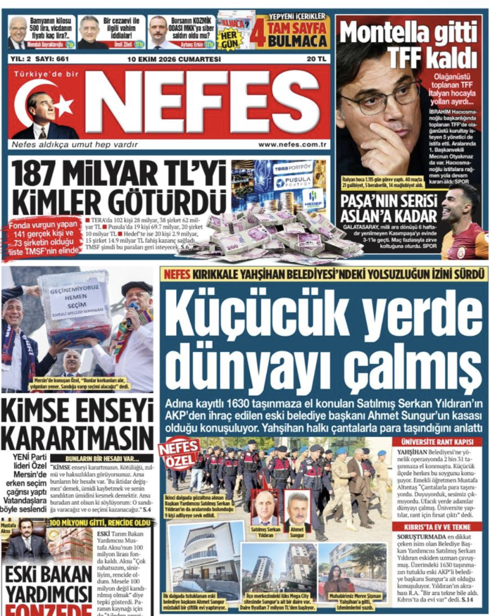 meriksisman's tweet photo. ÖZELHABER I NEFES gazetesi farkıyla... Kırıkkale Yahşihan’da rantın izini sürdüm.

Dün Kırıkkale Yahşihan’daydım. Belediyeye yönelik yolsuzluk soruşturmasının izini sürdüm. 

Yahşihan’da ilk durağım, belediyenin yanındaki semt pazarı oldu. Vatandaşlarla, esnafla ve tutuklanan AKP'li ve MHP'li isimlerin yakınlarıyla birebir görüştüm.

Kimler mi onlar?

Tutuklanan eski MHP’li Belediye Başkanı Osman Türkyılmaz’ın amcası Ahmet Türkyılmaz’la konuştum.

Belediyede ismini açıklamak istemeyen bir personelle konuştum.

Tutuklanan AKP'li belediye başkanı Ahmet Sungur’un Yahşihan’daki müstakil evine de gittim. Oğluna ve akrabalarına sorular sordum. Evine, inşaatı süren havuzuna, çiftliğine ve Mega City’deki daire iddiasına ilişkin adreslere gittim.

Yahşihan’da kim ne söyledi, neleri görüntüledim? 

Bir yanda geçim derdiyle boğuşan vatandaşlar, diğer yanda servetleri ve belediyeyle ilişkileri soruşturma konusu olan isimler…

NEFES gazetesinde bugün manşetten yayımlanan haberimde…

👇👇👇

➕➕➕➕➕
