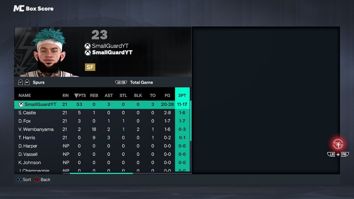 smallguards's tweet photo. Had someone down 15 points, then he goes into a 2-3 zone, doubles me the rest of the game, leaves all my AIs wide open, and they shoot 4-23😂😭

If anyone who plays Starting 5 can tell me, how can I make my AIs make WIDE OPEN shots😂

#nba2k27 https://t.co/S868WCfn50