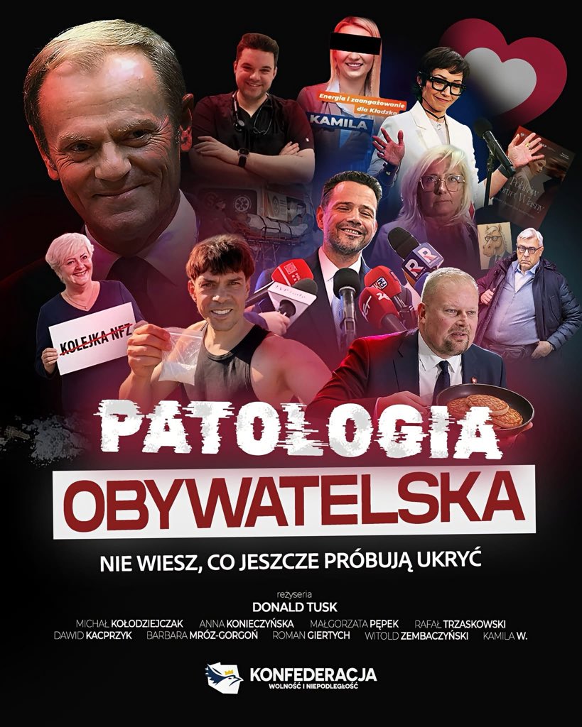 KONFEDERACJA_'s tweet photo. PATOLOGIA OBYWATELSKA

Niebywale zdegenerowane środowisko, pełne wykolejeńców, cwaniaków i kłamców. Nakręcą kiedyś o tym film. 

My już mamy plakat 👇🏻 https://t.co/um1rRZXWhi