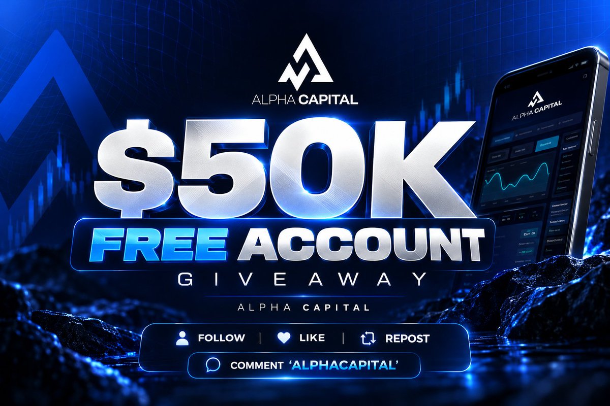 Mukul_FX's tweet photo. $50K AlphaCapital Account for everyone! 👀

We're giving you a chance to get your hands on a $50K account without spending a single dollar.

No complicated steps. Just:

- Follow us
- Like &amp; Repost
- Comment "Alphacapital"

Your next trading opportunity could be on us. 👀 https://t.co/xfIXB0k2GZ