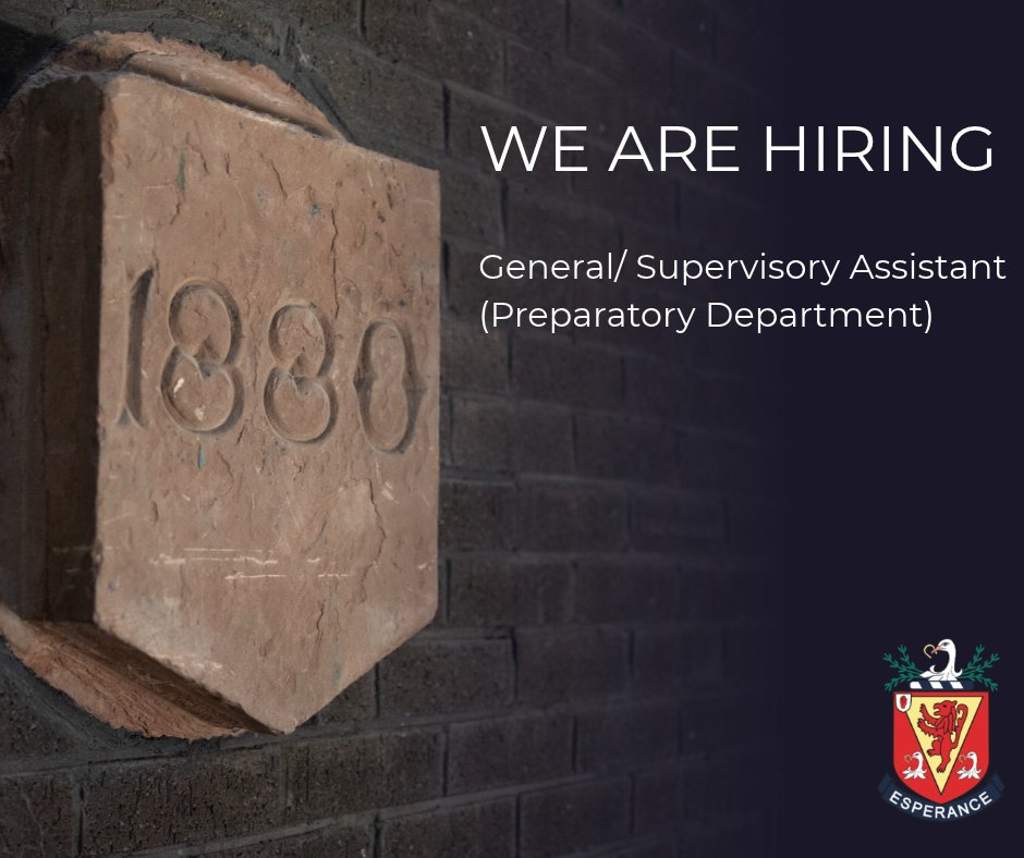 WallaceHigh's tweet photo. We are currently seeking applications for a General/Supervisory Assistant to join our Preparatory Department.

Please visit this link, or the link in our bio, for further details: https://t.co/qPos9lpxUQ

The application deadline is Friday 16 October at 12 noon.

#WeAreWHS https://t.co/R5fwXCEgaD