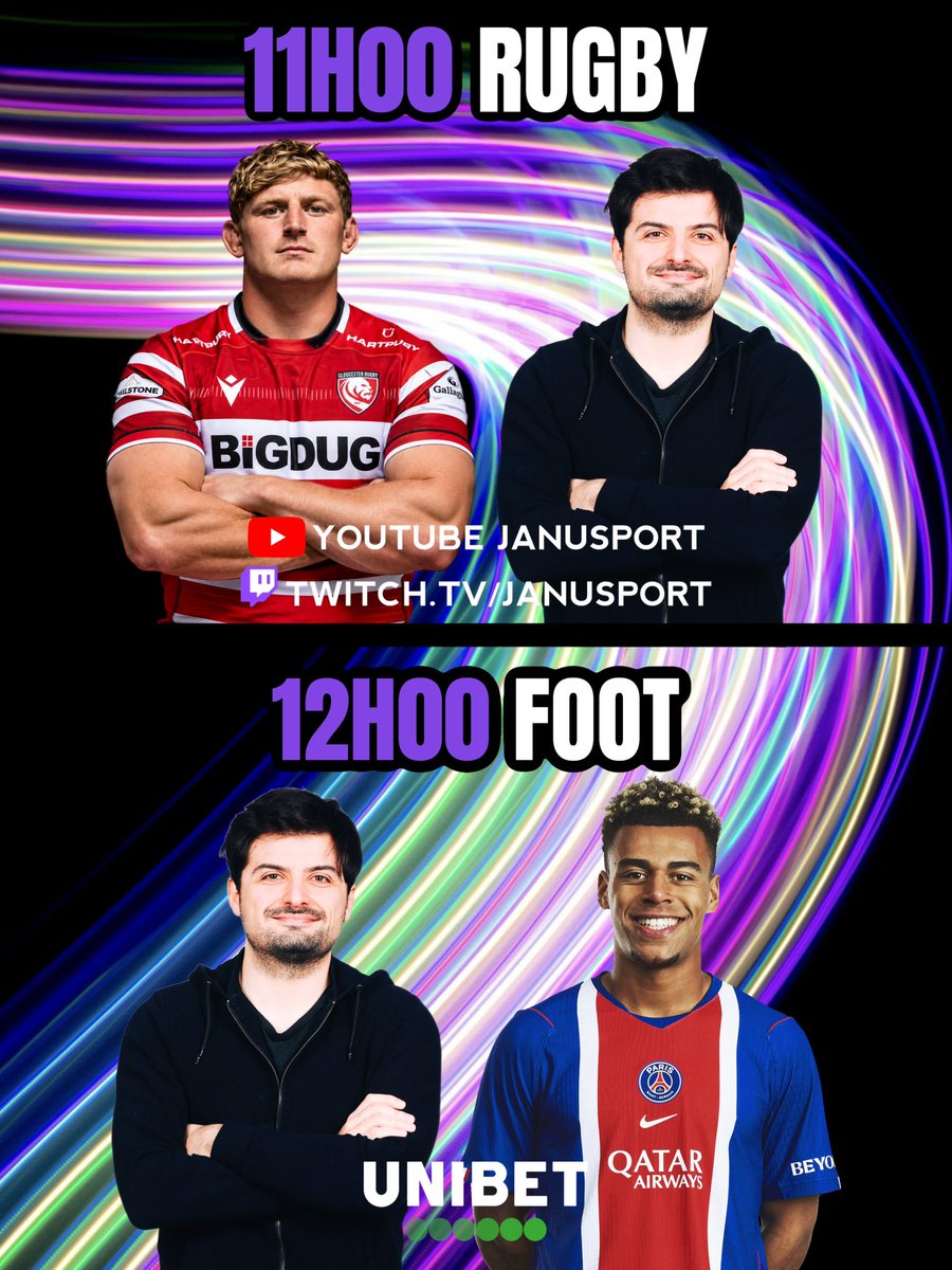 Janusport's tweet photo. Les émissions foot et rugby sont dispos en replay sur Twitch et YouTube Janusport !

Le recap des pronos de l’équipe foot @DeerProno et @LightPronos est posté sur Discord : https://t.co/PVPQyAm8gp 👈 

Pariez prudemment 🙏🏻 https://t.co/D0qbAm64wN