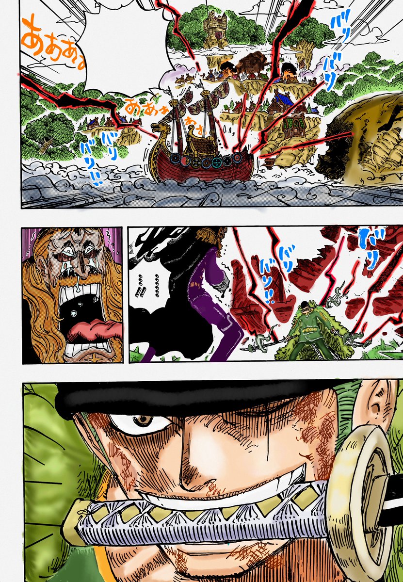 HAOUSHOKU77's tweet photo. #onepiece1195 

Em wano, Zoro estava dando tudo o que tinha para sem querer usar um "mediocre" revestimento

Agora em elbaph, Zoro tem a completa consciência e domínio para usar um colossal revestimento

RORONOA ZORO CAMINHA PARA O NIVEL YONKOU🔥 https://t.co/ELZB1f3a6W