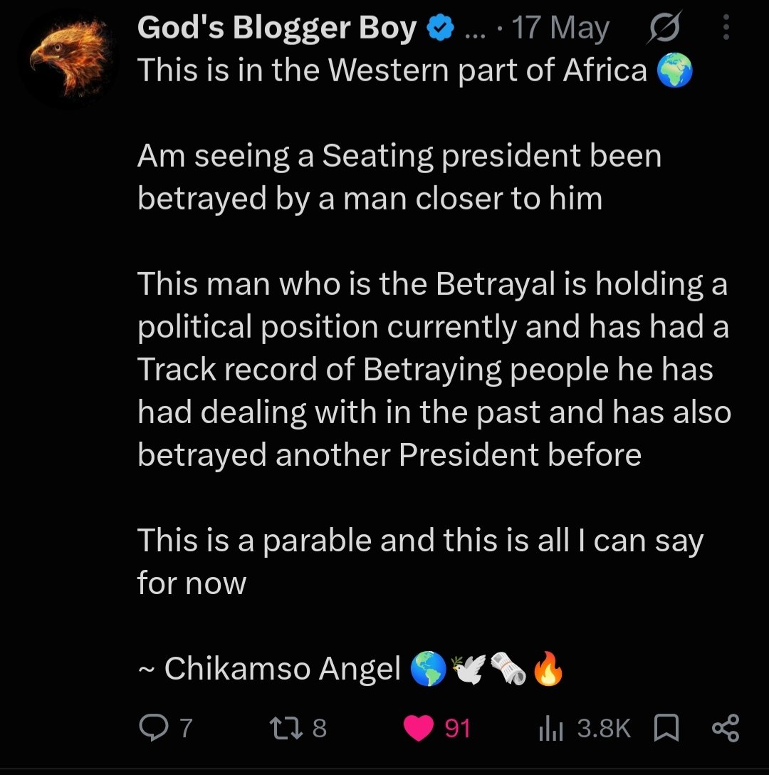 ChikamsoAngel01's tweet photo. 👀👀
A Political Judas Kiss is Coming https://t.co/1rlOscOZn4
