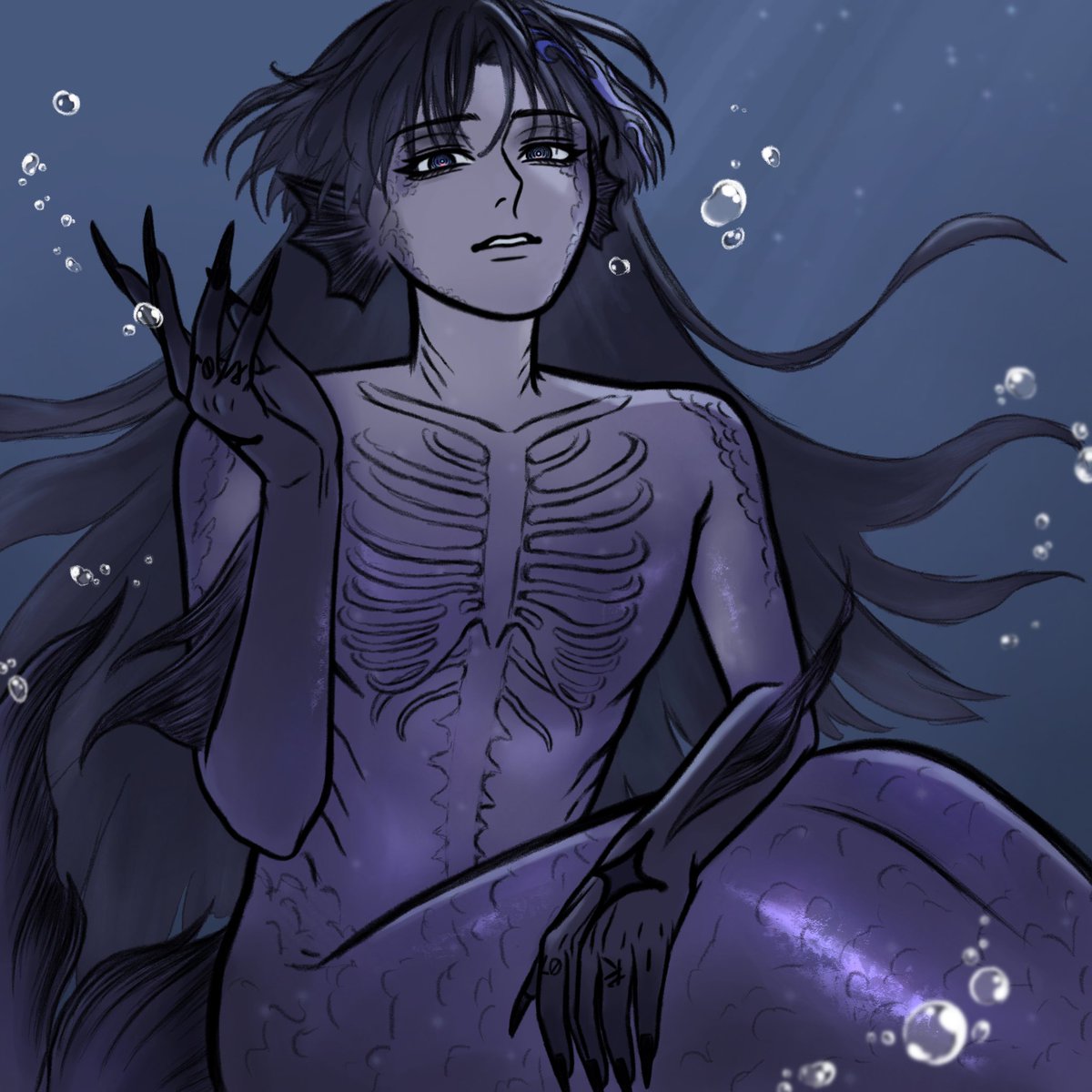 _hxku_'s tweet photo. Day 6 - Mermaid
#NayuArt #FSWAPtober2026 https://t.co/DGpucvS84g