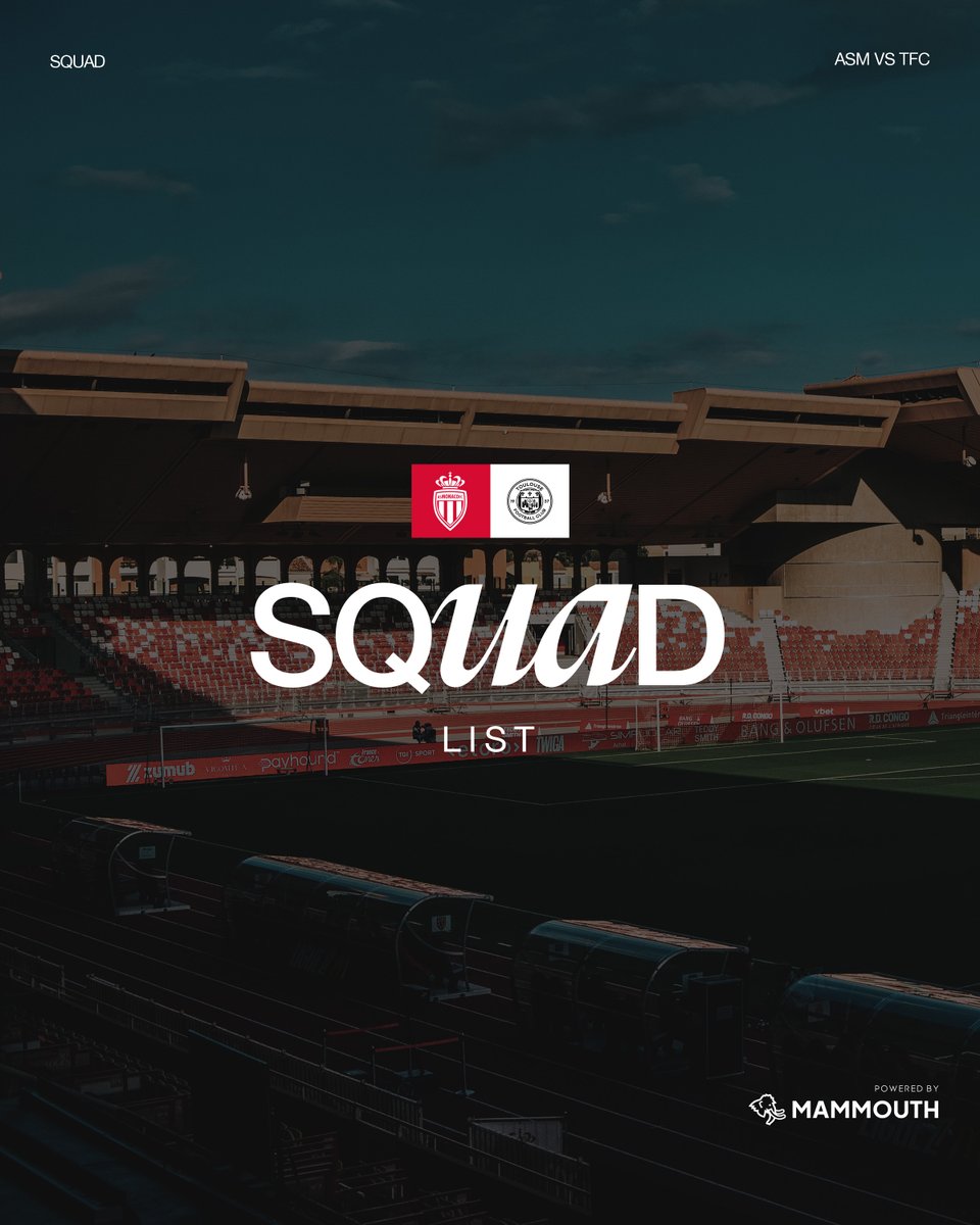 AS_Monaco's tweet photo. Le groupe pour #ASMTFC ⚔️ https://t.co/OrMh6Y16iF