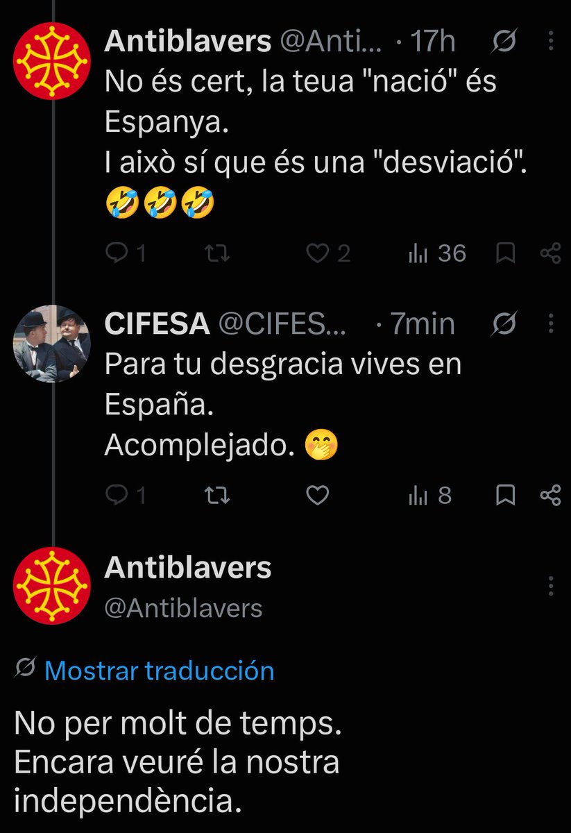 CIFESA58's tweet photo. Aquí un secesionistas sin 
🥚🥚🥲 https://t.co/uvq6ryzQVx