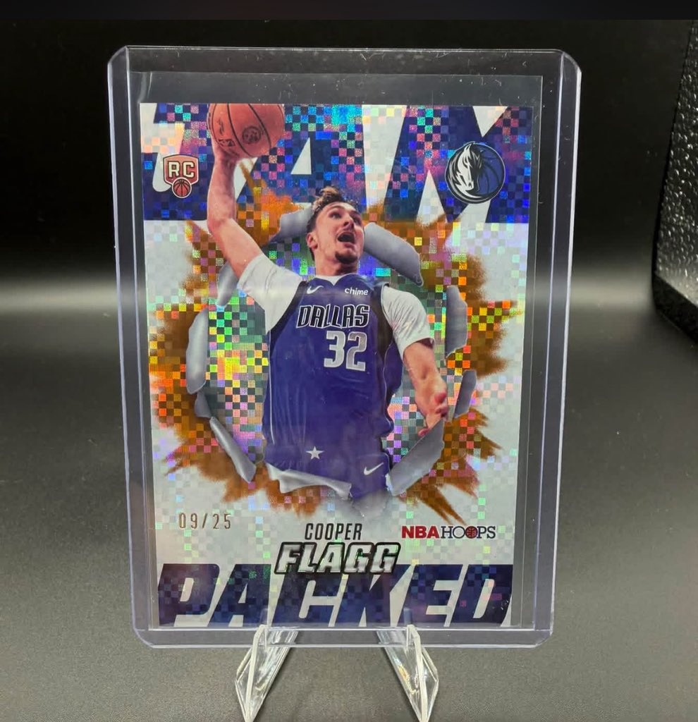 clutchcards45's tweet photo. @ThatDude_Hut Cooper Flagg 09/25 Topps Hoops Jam Packed Burst Orange FS. Seller will pay for shipping. 860$. https://t.co/ZgQctPKVgN