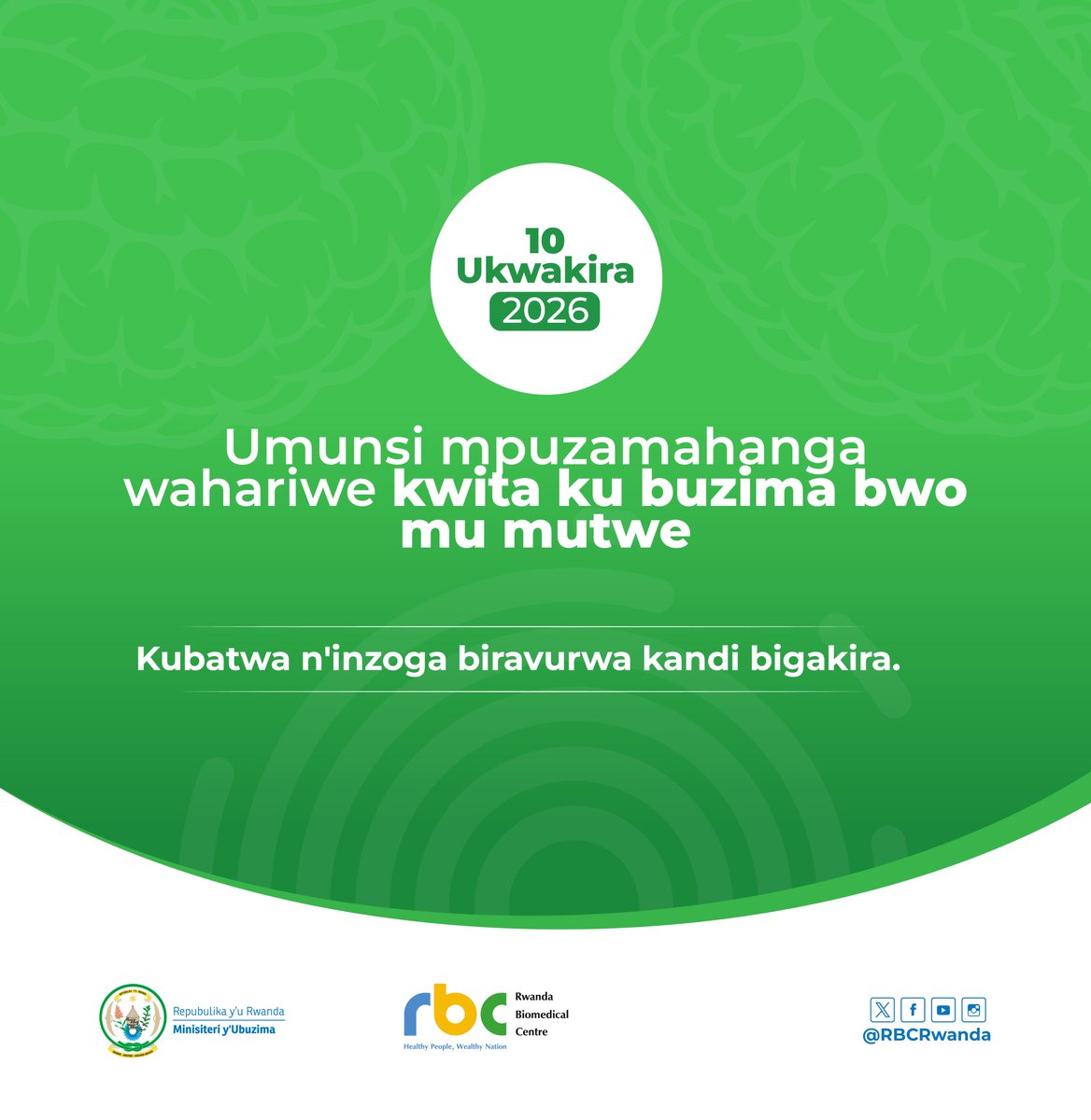 RBCRwanda's tweet photo. Muri #CarFreeDay idasanzwe y’uyu munsi muri @CityofKigali  hizihirijwe umunsi mpuzamahanga wo kwita ku buzima bwo mu mutwe mu nsanganyamatsiko igira iti:”Kubatwa n’inzoga biravurwa, bigakira”.

Mu butumwa, umuyobozi w’ishami rishinzwe kwita ku buzima bwo mu mutwe, Prof Darius Gishoma, bwibanze ku gukangurira abantu kwirinda ibyakwangiza ubuzima bwo mu mutwe, birimo inzoga n’ibindi biyobyabwenge, kudatererana no gufasha uwabaswe n’inzoga kwivuza, no gufasha abatangiye urugendo rwo gukira kubisohokamo neza.

#TunyweLess
#Sober
