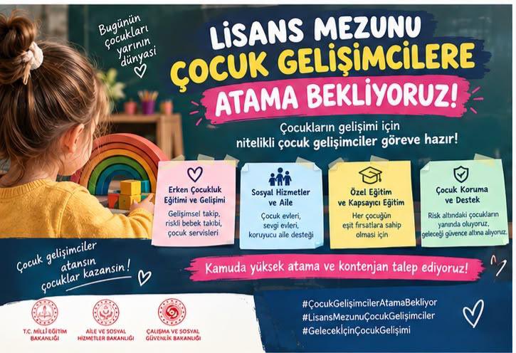 beybiimeel's tweet photo. 1.5 milyon çocuğun gelişimini takip
edecek uzman yok!
Kreşlerde, kadın konukevlerinde, çocuk evlerinde biz olmalıyız.
76 puanla değil, liyakatle atama istiyoruz!

#3binCGlisans

@tcailesosyal @saglikbakanligi https://t.co/FOqgMa5PUA