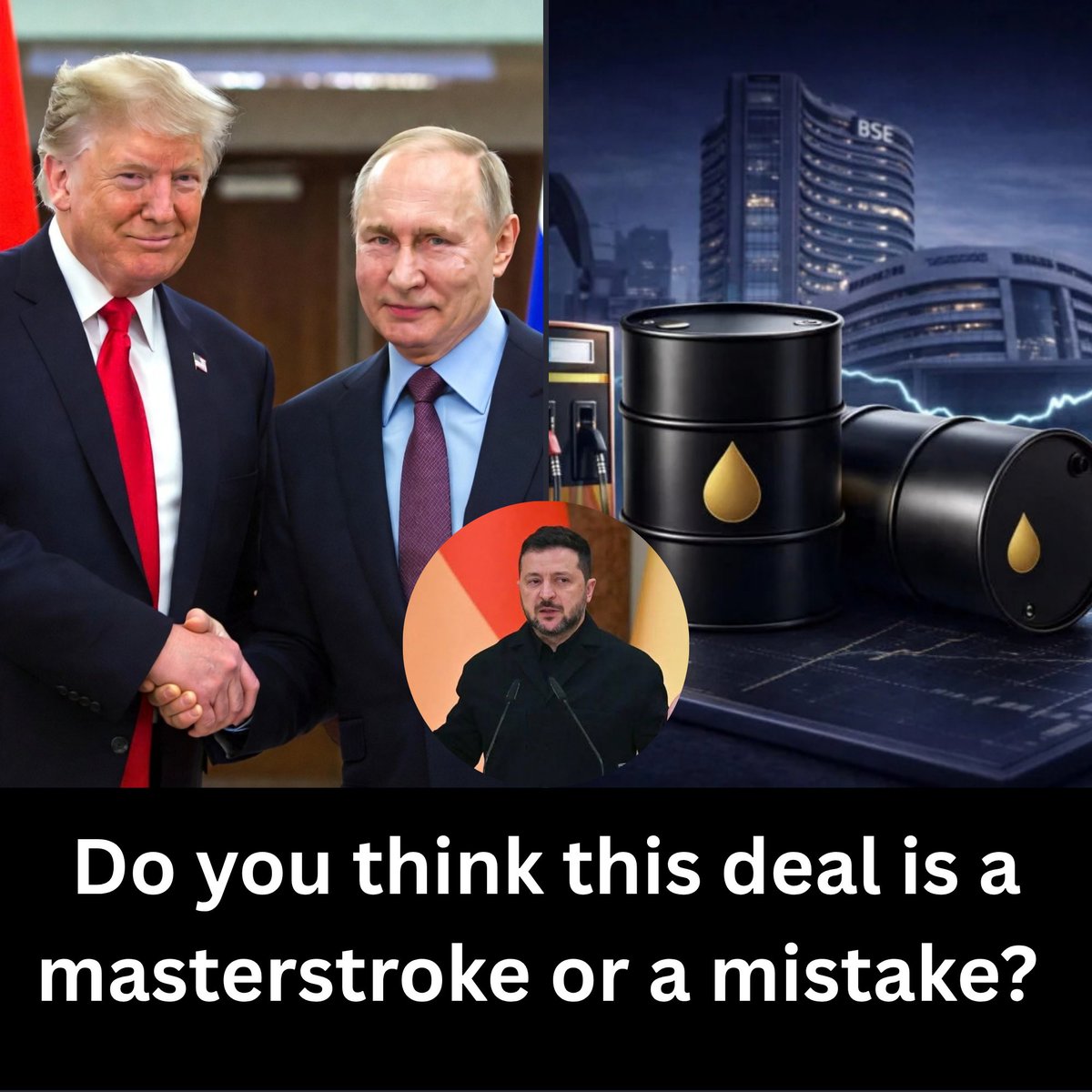 wynneflh's tweet photo. Trump struck a diesel deal with Putin while Zelensky calls it a gift to Putin. 

Do you think this deal is a masterstroke or a mistake? 👇 https://t.co/DvPYix49fO