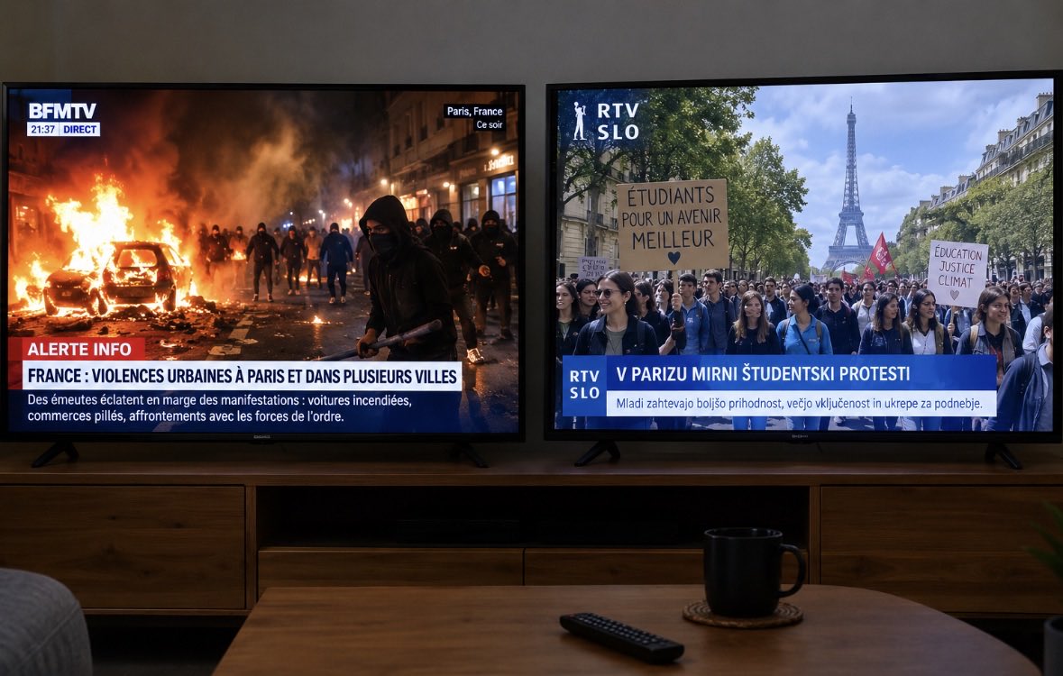 xforfunnl's tweet photo. @ZigaTurk Razlika med realnostjo in kako bi prikazali naši “objektivni” mediji https://t.co/C4m7UkMnhe