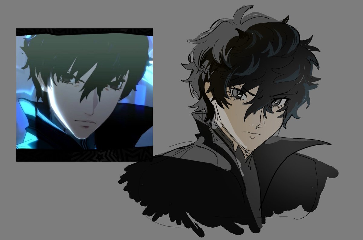 tamaygou's tweet photo. mister sakamoto ryuji why is your hair so hard to draw https://t.co/fCuhKYJfBL