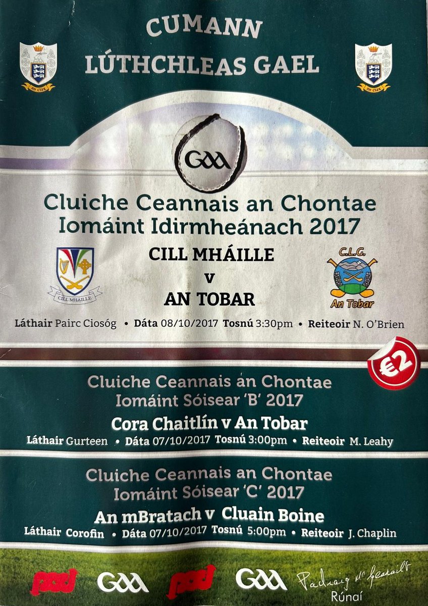 ProgrammesGaa's tweet photo. 2017 Clare Intermediate Hurling Final; Kilmaley v. Tubber https://t.co/9r5IzKEOim
