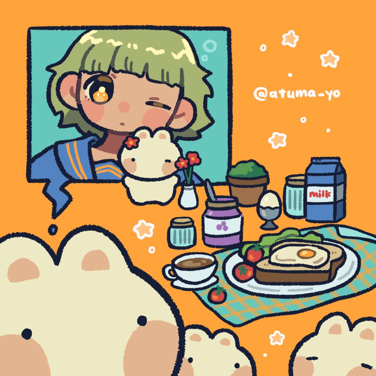 atuma_yo's tweet photo. #三連休はフォロワーさんが増えるらしい

女の子と🐰のイラストを描いています🥕 https://t.co/qfqo3P8Mvj